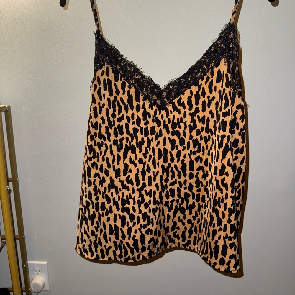 Cheetah satin top